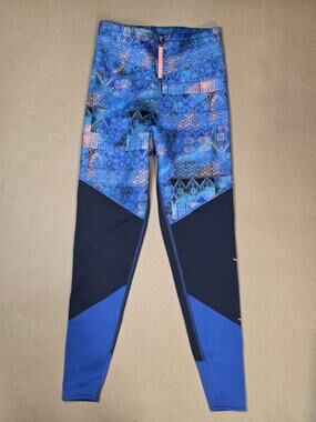 Sweaty Betty Wetsuit Blue Coral Pattern Swell Paddle Leggings SZ S Surf Swim